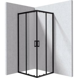 Deante Funkia Evo kabina prysznicowa 90x80 cm prostokątna czarny mat/szkło przezroczyste KYC_N089P