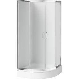 Deante Funkia kabina prysznicowa 90x90 cm półokrągła chrom połysk/szkło matowe KYP_651K