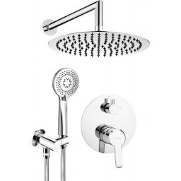 Deante Arnika zestaw prysznicowy podtynkowy z deszczownicą chrom NAC_09QP