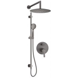 Deante Arnika zestaw prysznicowy podtynkowy z deszczownicą titanium NACD6QP