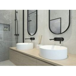 Deante Arnika zestaw prysznicowy ścienny z deszczownicą czarny NAC_N1QK