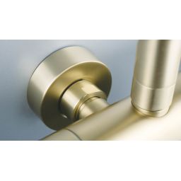 Deante Arnika zestaw prysznicowy ścienny z deszczownicą złoty NACR1QK