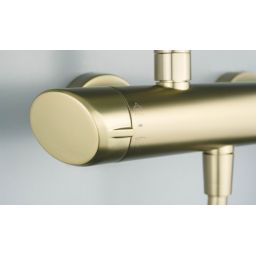 Deante Arnika zestaw prysznicowy ścienny z deszczownicą złoty NACR1QK