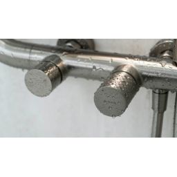 Deante Silia Hexa zestaw prysznicowy ścienny z deszczownicą stal szczotkowana NHS_F4XM