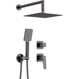 Deante Blur zestaw prysznicowy podtynkowy z deszczownicą grafitowy NQL_D9YK