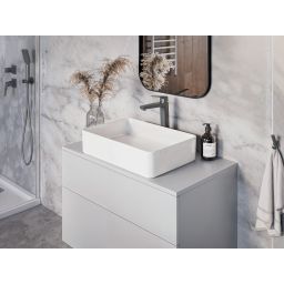 Deante Blur zestaw prysznicowy podtynkowy z deszczownicą grafitowy NQL_D9YK