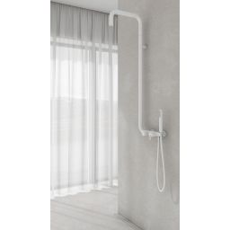 Deante Silia zestaw prysznicowy ścienny z deszczownicą biały NQS_A4XM