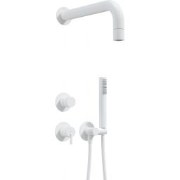 Deante zestaw prysznicowy podtynkowy z deszczownicą biały NQS_A9XK
