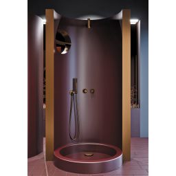 Deante Silia zestaw prysznicowy podtynkowy z deszczownicą brąz szczotkowany NQS_C0XK