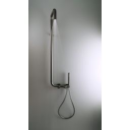 Deante Silia zestaw prysznicowy ścienny z deszczownicą titanium NQS_D4XM