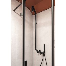 Deante Silia zestaw prysznicowy ścienny z deszczownicą czarny NQS_N4XM