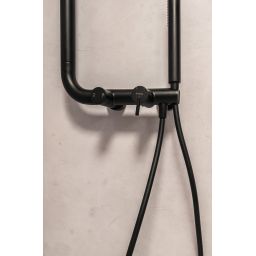 Deante Silia zestaw prysznicowy ścienny z deszczownicą czarny NQS_N4XM