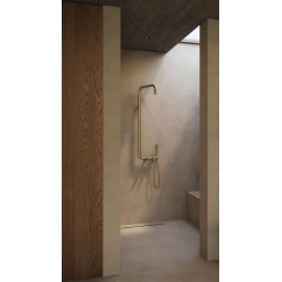 Deante Silia zestaw prysznicowy ścienny z deszczownicą złoty NQS_R4XM