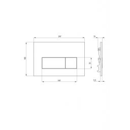Deante Slim przycisk spłukujący do WC titanium mat CSTD51P