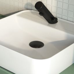 Deante Click-Clack korek do umywalki click-clack z przelewem czarny mat NHCB10B