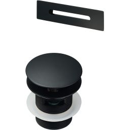 Outlet - Deante korek klik-klak do wanny z przelewem czarny mat KYYN10B