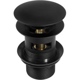 Deante Click-Clack korek do umywalki click-clack z przelewem czarny mat NHCB10B