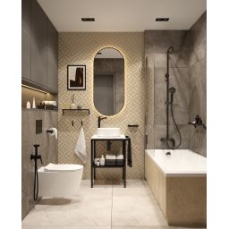 Deante Silia zestaw stelaż z miską, deską i przyciskiem CDLN6ZPW