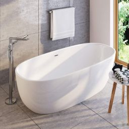 Deante Alpinia wanna wolnostojąca 150x73,5 cm owalna biała KDU_015W