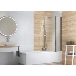 Deante Alpinia parawan nawannowy 115 cm 2-częściowy chrom połysk/szkło przezroczyste KGA_073P