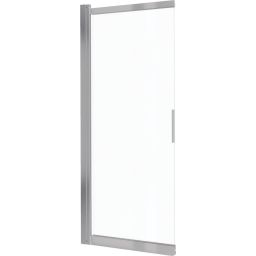 Deante Prizma parawan nawannowy 98,1 cm 2-częściowy szczotkowany/szkło przezroczyste KTJ_F73R