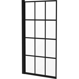 Deante Jasmin parawan nawannowy 78 cm 1-częściowy czarny mat/szkło ze wzorem KTJ_N72P