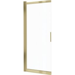 Deante Prizma parawan nawannowy 98,1 cm 2-częściowy złoty szczotkowany/szkło przezroczyste KTJ_R73R