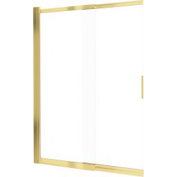 Deante Prizma parawan nawannowy 98,1 cm 2-częściowy złoty połysk/szkło przezroczyste KTJ_Z73R
