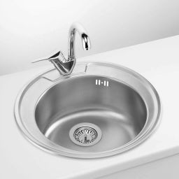 Deante Twist zlewozmywak stalowy 48 cm wpuszczany stal satynowa szczotkowana ZHC0813