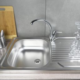 Deante Tango zlewozmywak stalowy 80x50 cm nakładany stal dekor ZM53110