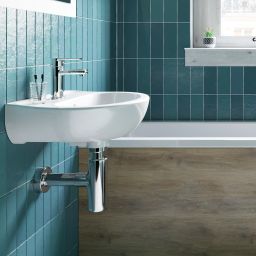 Deante Jasmin umywalka 45x36 cm półokrągła biała CDJ6U4W