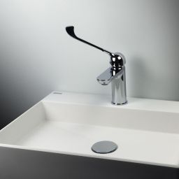 Deante Correo umywalka 40x40 cm kwadratowa nablatowa biała CQR_AU4S