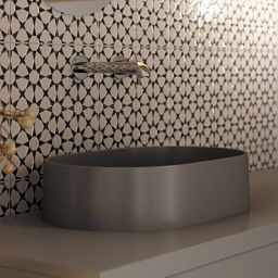 Deante Silia umywalka 55x35 cm owalna nablatowa antracyt CQS_TU6S