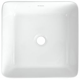 Deante Jasmin umywalka 34,5 cm kwadratowa nablatowa biała CDJ6U3S