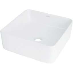 Deante Jasmin umywalka 34,5 cm kwadratowa nablatowa biała CDJ6U3S