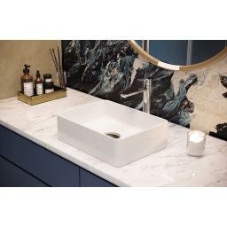 Deante Jasmin umywalka 40x30 cm nablatowa prostokątna biała CDJ6U4S