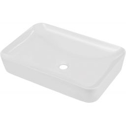 Outlet - Deante Tess umywalka 59,7x39,6 cm nablatowa prostokątna biała CDS6U6S