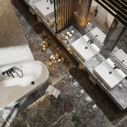 Deante Temisto umywalka 60x50 cm nablatowa prostokątna biała CDT6U6S