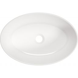 Deante Alpinia umywalka 45,5x31 cm owalna nablatowa biała CGA_6U4S