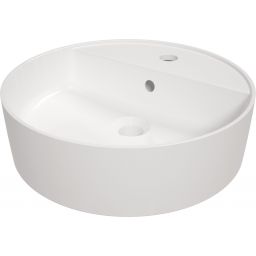 Deante Round umywalka 42x42 cm okrągła nablatowa biała CGR_6U4B