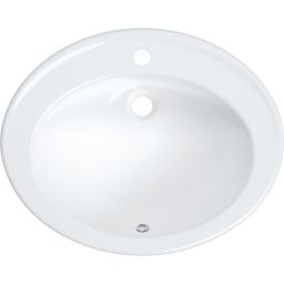 Deante Round umywalka 58x46,3 cm owalna wpuszczana biała CGR_6U6B