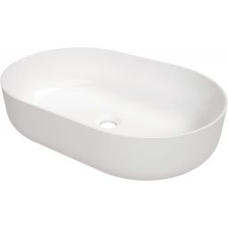 Deante Round umywalka 58x38 cm owalna nablatowa biała CGR_6U6S