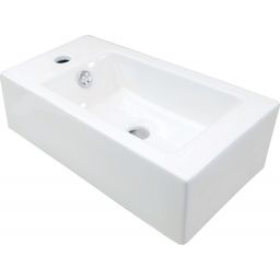 Deante Square umywalka 50,5x25,5 cm prostokątna ścienna-nablatowa biała CGS_6U2L