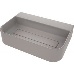 Deante Arnika umywalka 60,5x40,5 cm prostokątna nablatowa szary metalik CQA_SU6S