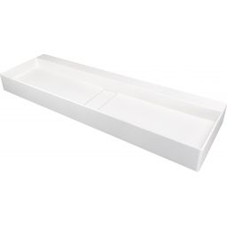 Deante Blur umywalka 120x40 cm prostokątna nablatowa biała CQB_AU2S