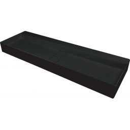 Deante Blur umywalka 120x40 cm prostokątna nablatowa czarna CQB_NU2S