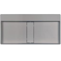 Deante Blur umywalka 80x40 cm prostokątna nablatowa szary metalik CQB_SU8S