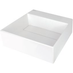Deante Correo umywalka 40x40 cm kwadratowa nablatowa biała CQR_AU4M
