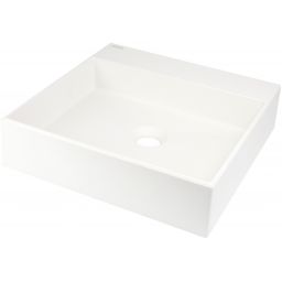Deante Correo umywalka 40x40 cm kwadratowa nablatowa biała CQR_AU4S