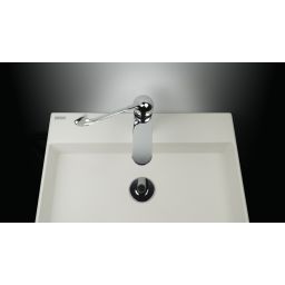 Deante Correo umywalka 40x40 cm kwadratowa nablatowa biała CQR_AU4S
